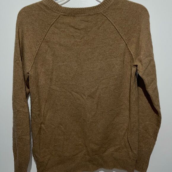 Lord & Taylor Women's Tan 100% Cashmere Knit Long Sleeve Pullover Sweater Small - Picture 6 of 9